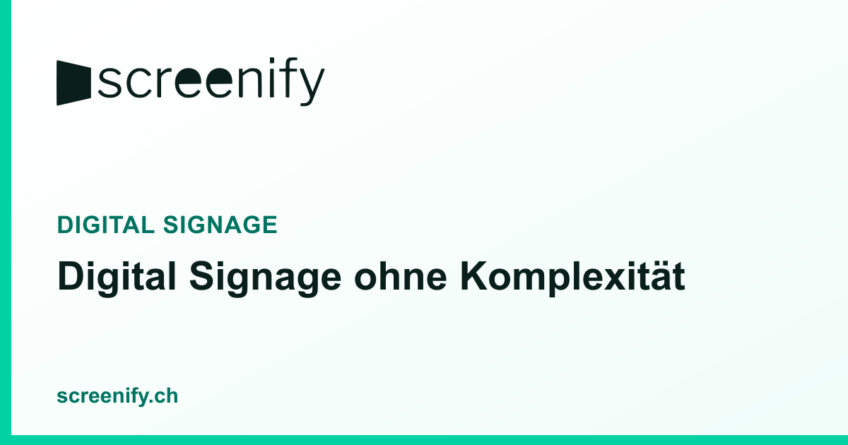Übersicht der Digital-Signage-Kostenblöcke für Schweizer KMU